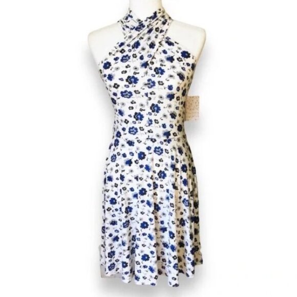 Free People Crisscross Halter Floral Mini Dress  Size Small  NWT $99 - Picture 3 of 15